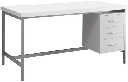 Nowles Computer Desk in White by Monarch Specialties
