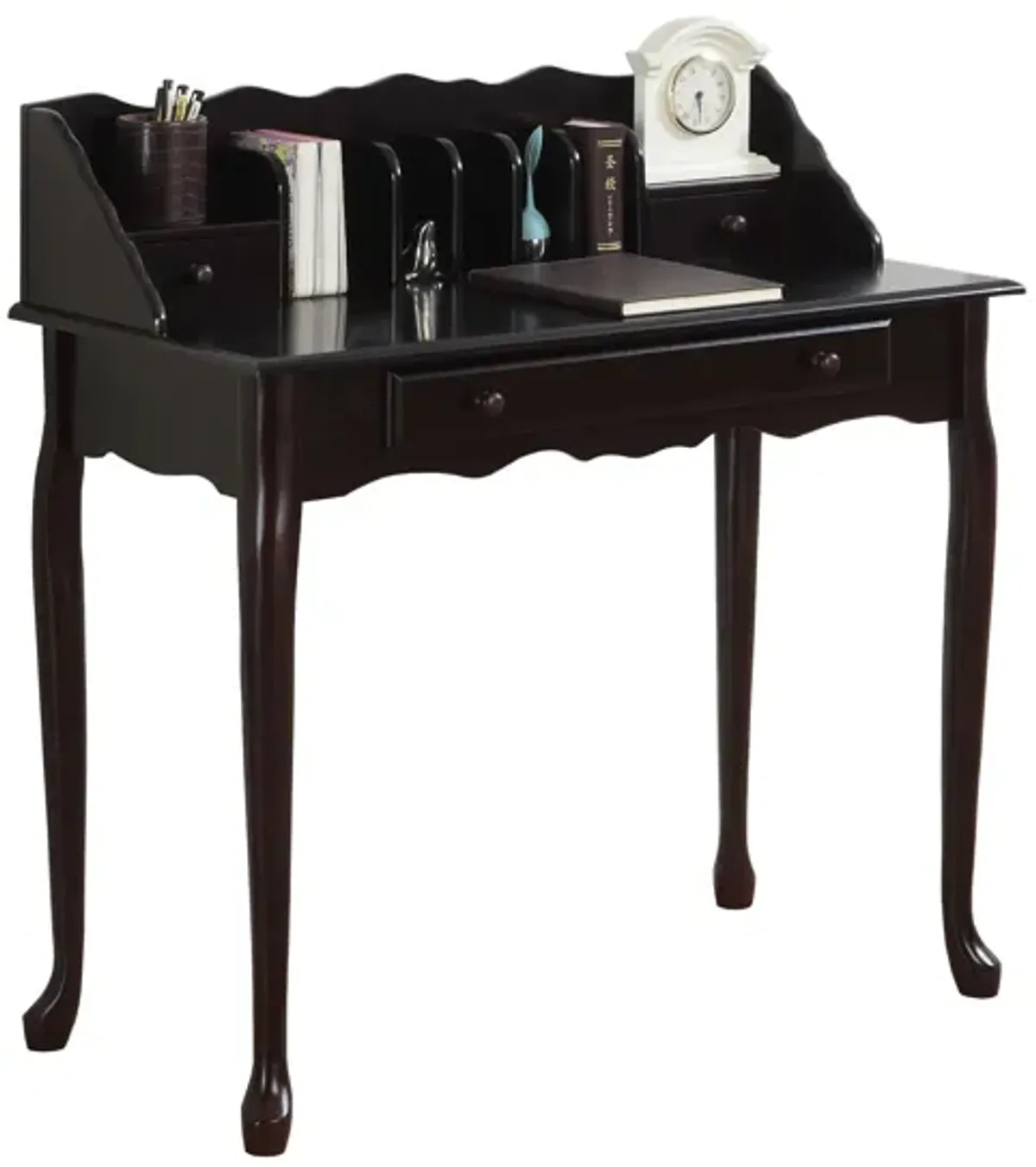 Esperance Secretary Writing Desk in Dark Cherry by Monarch Specialties