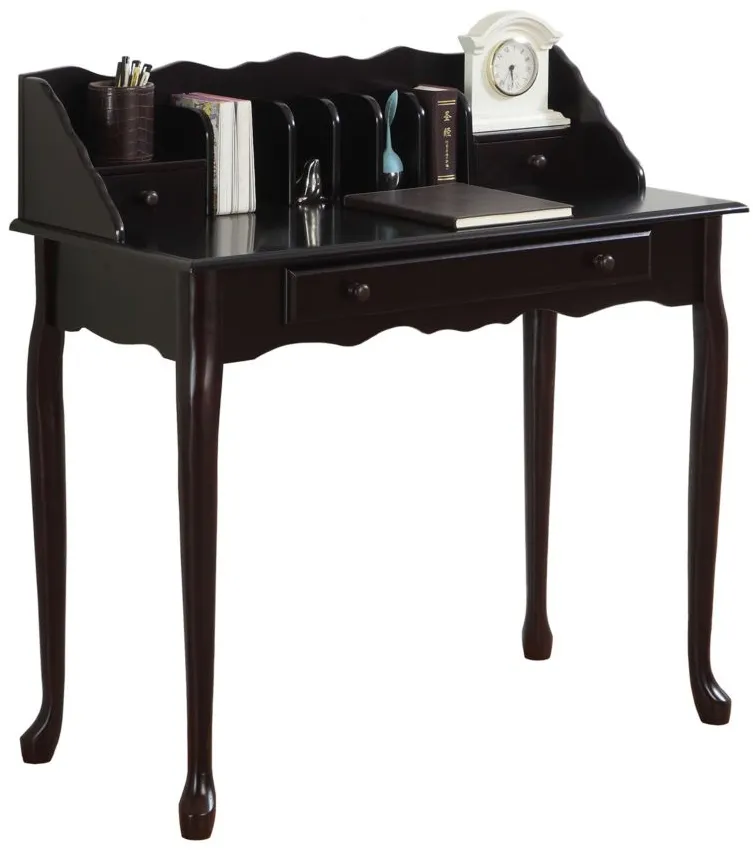 Esperance Secretary Writing Desk in Dark Cherry by Monarch Specialties