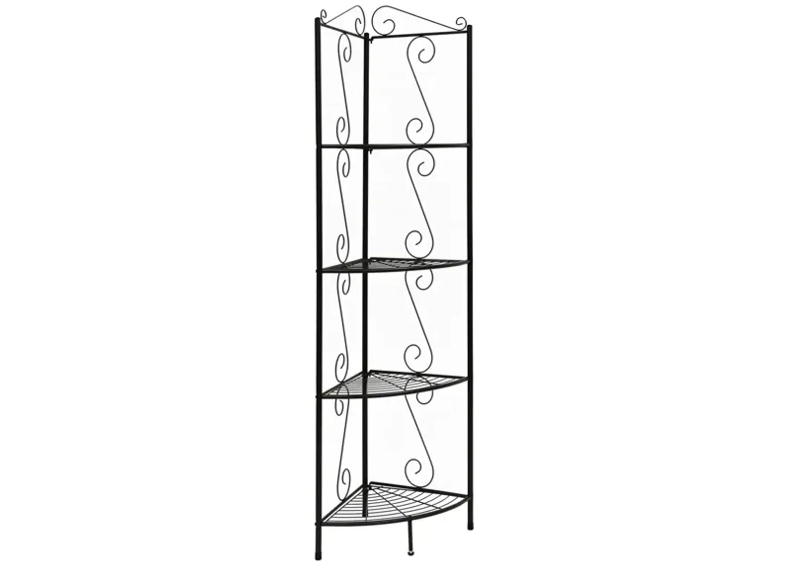 Shade Corner Metal Bookcase in Brown by Monarch Specialties