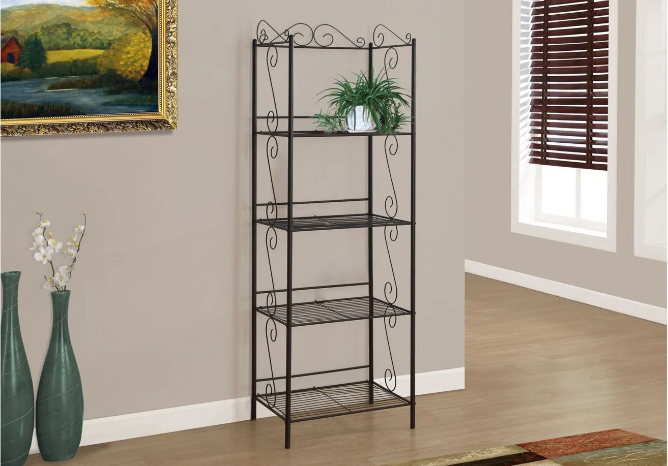 Castorland Metal Bookcase in Brown by Monarch Specialties