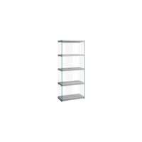 Glillian Bookcase with Tempered Glass in Grey by Monarch Specialties