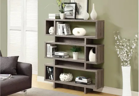 Shepard Bookcase in Dark Taupe by Monarch Specialties