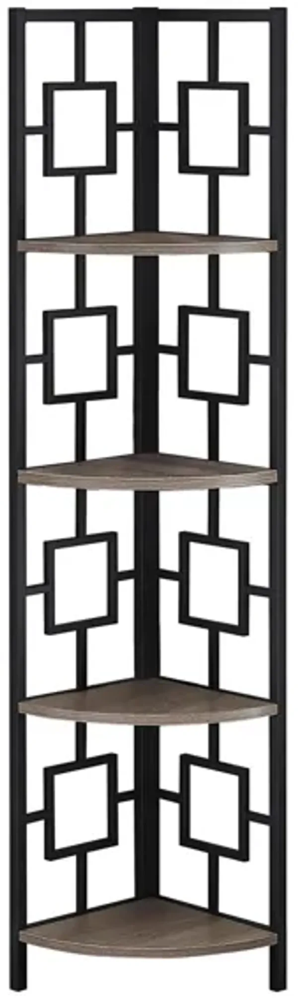 Malika Metal Corner Bookcase