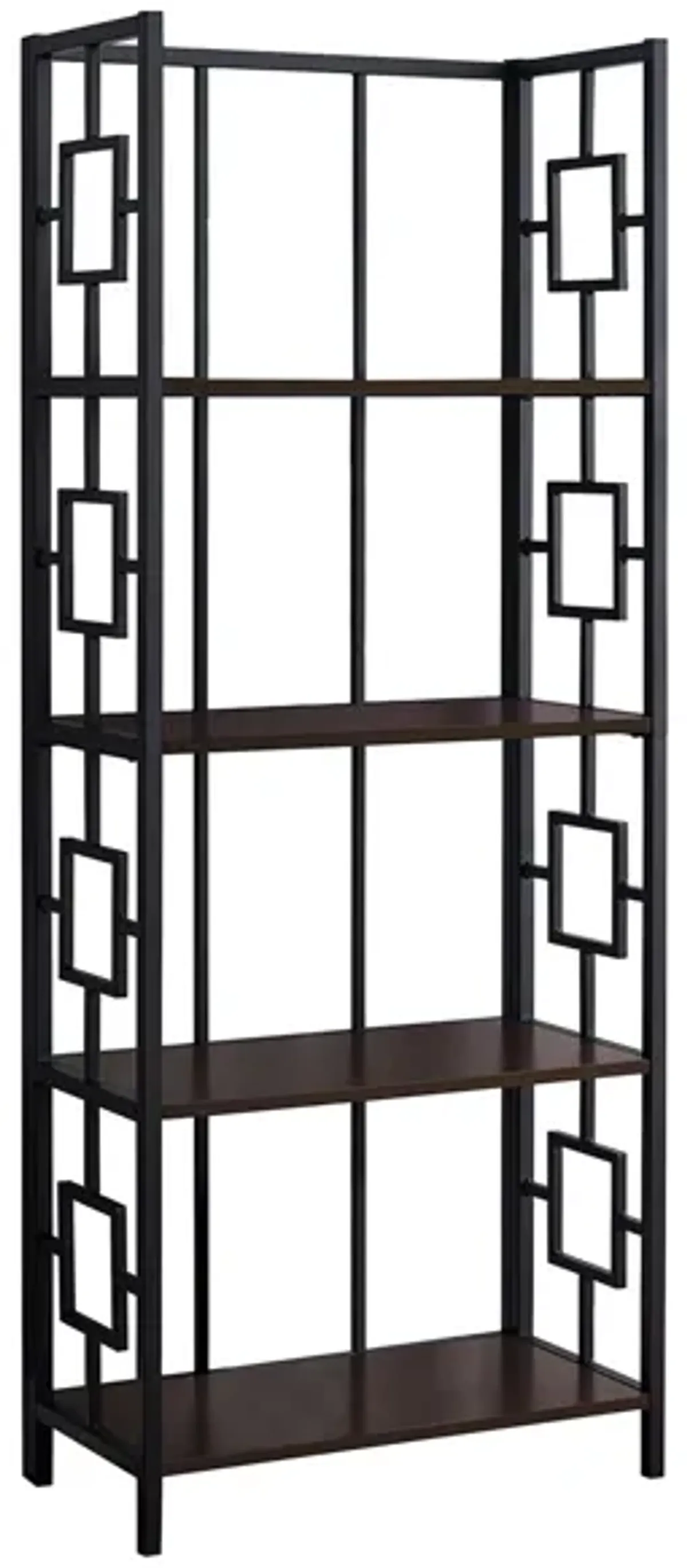 Shae Metal Bookcase in Espresso by Monarch Specialties