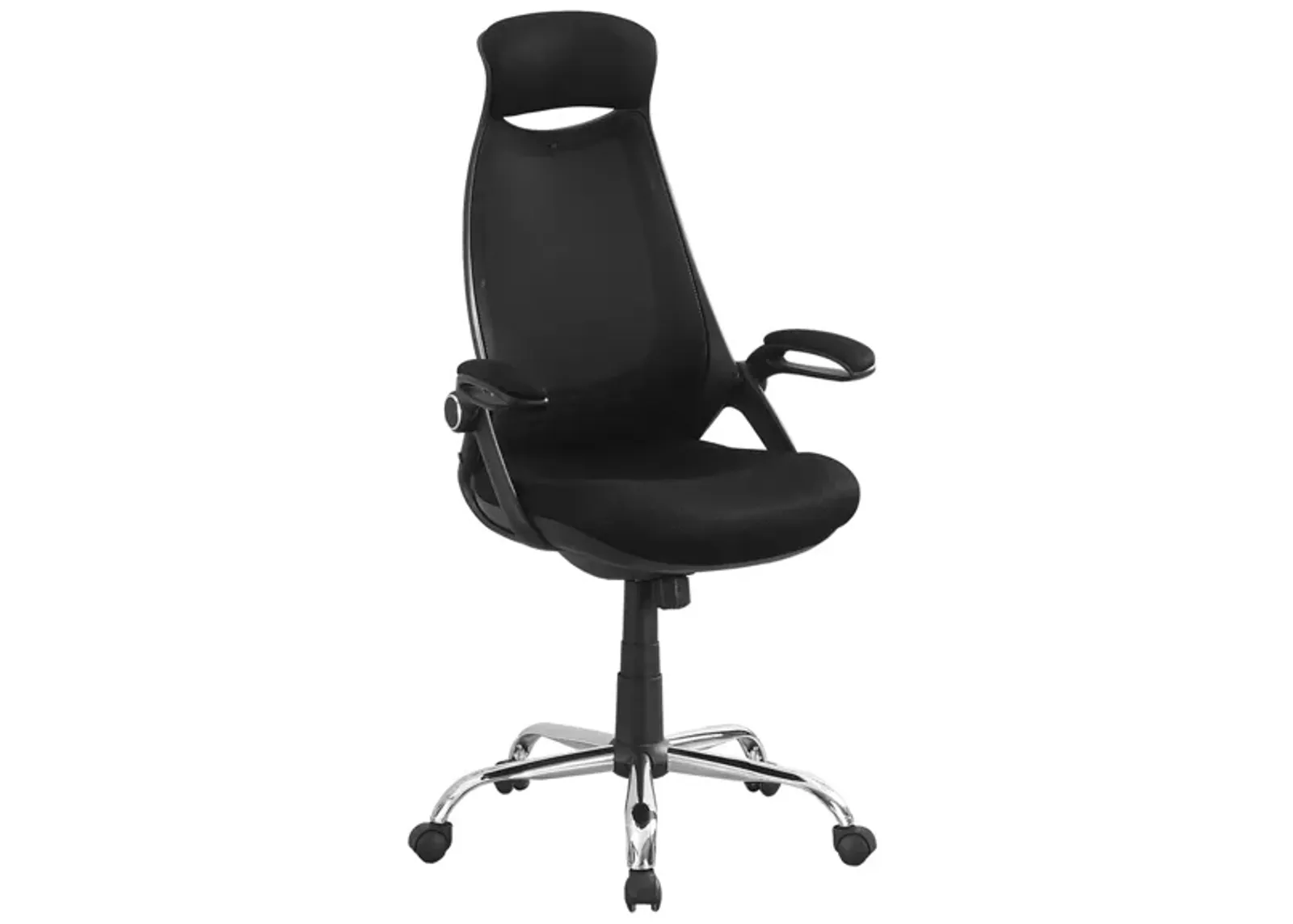 Lindley Office Chair in Chrome/Black by Monarch Specialties