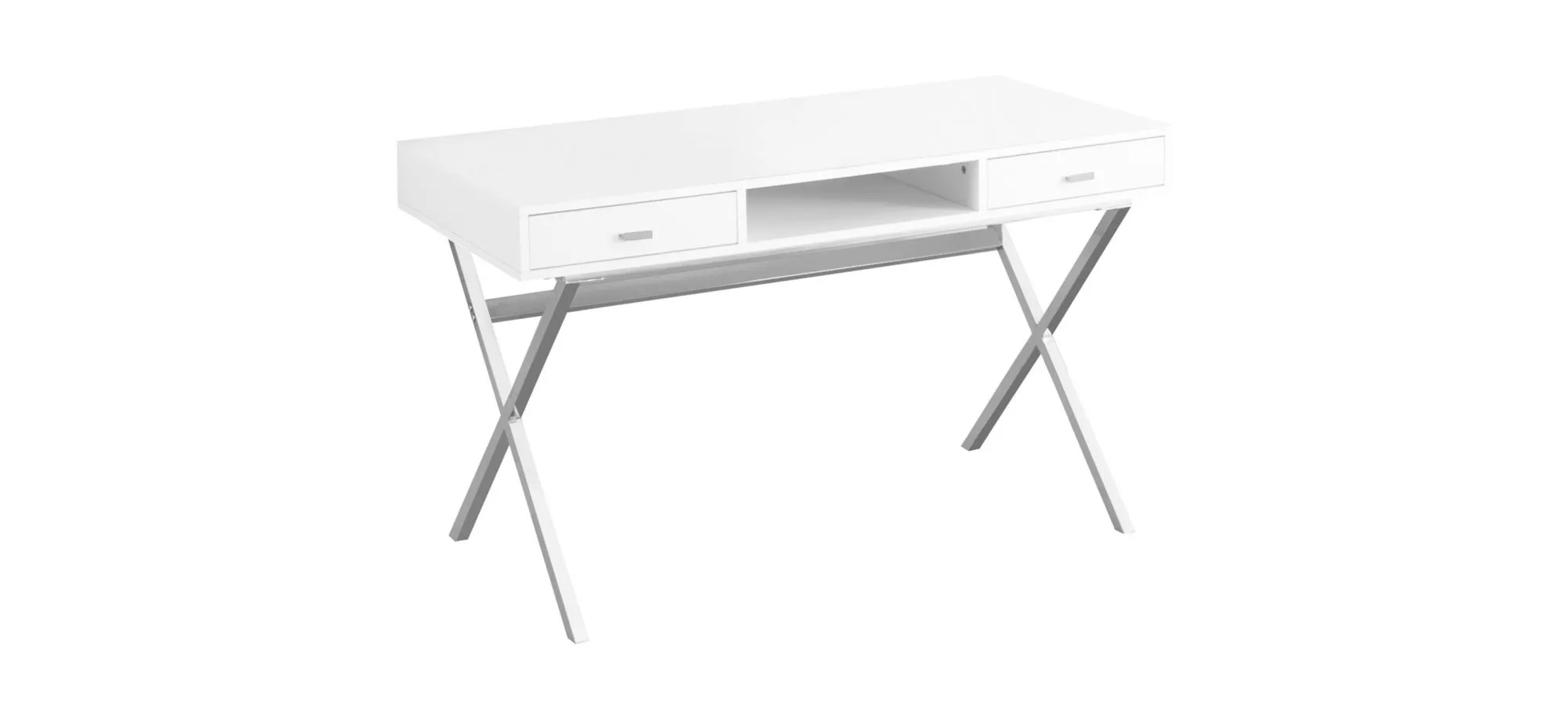 Iman Computer Desk in White by Monarch Specialties