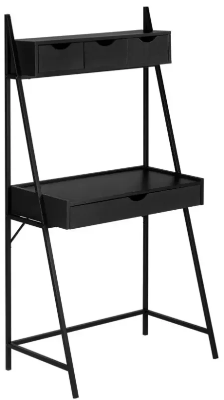 Tripp Ladder-Style Computer Desk in Black by Monarch Specialties