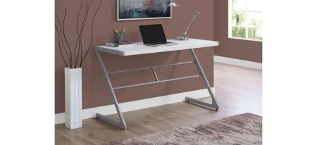 Tate Computer Desk in White by Monarch Specialties
