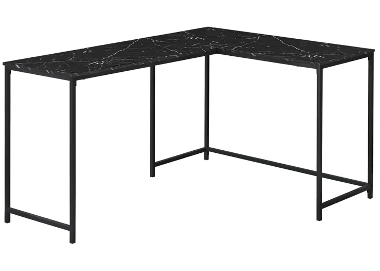 Solomon L-Shaped Computer Desk in Black by Monarch Specialties