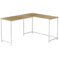 Solomon L-Shaped Computer Desk in Natural by Monarch Specialties