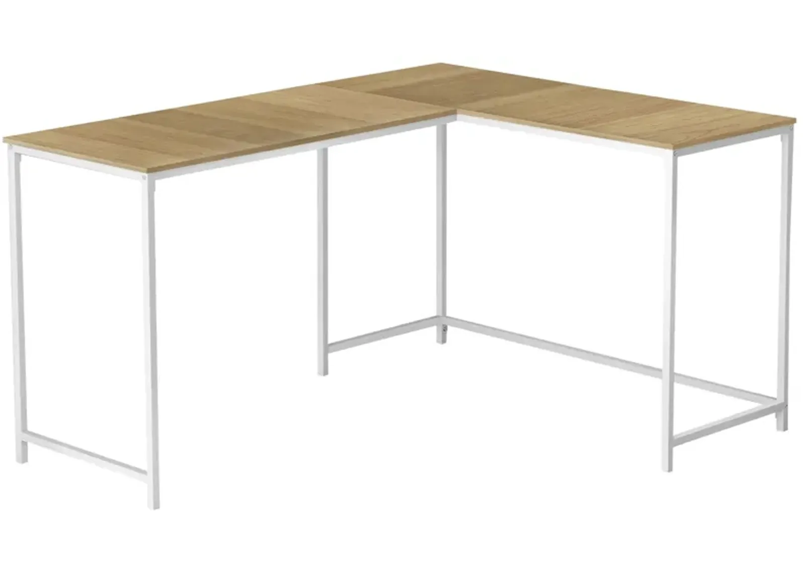 Solomon L-Shaped Computer Desk in Natural by Monarch Specialties