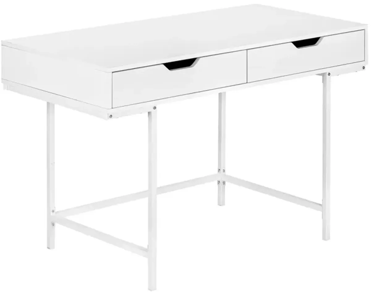 Forrest Computer Desk in White by Monarch Specialties