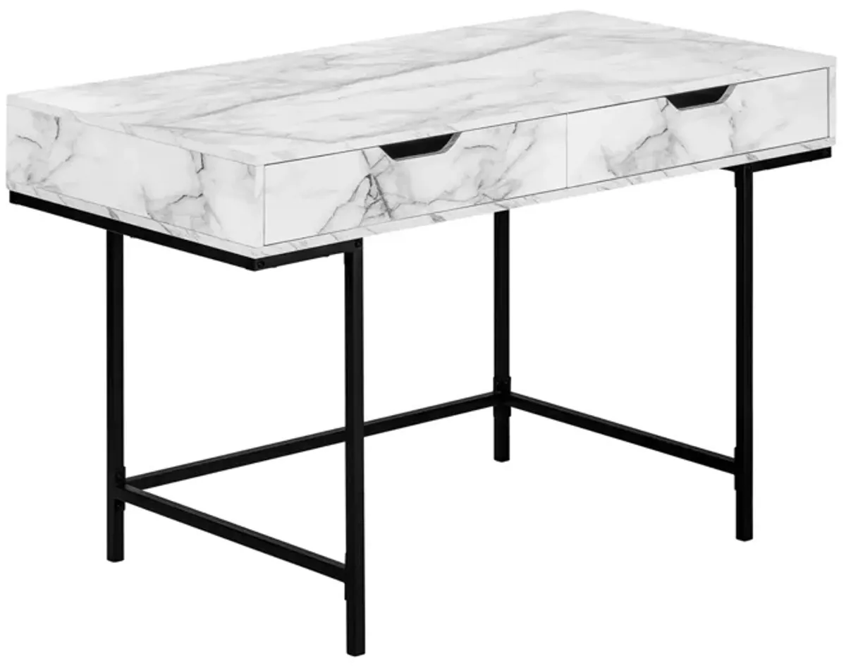 Forrest Computer Desk in White by Monarch Specialties