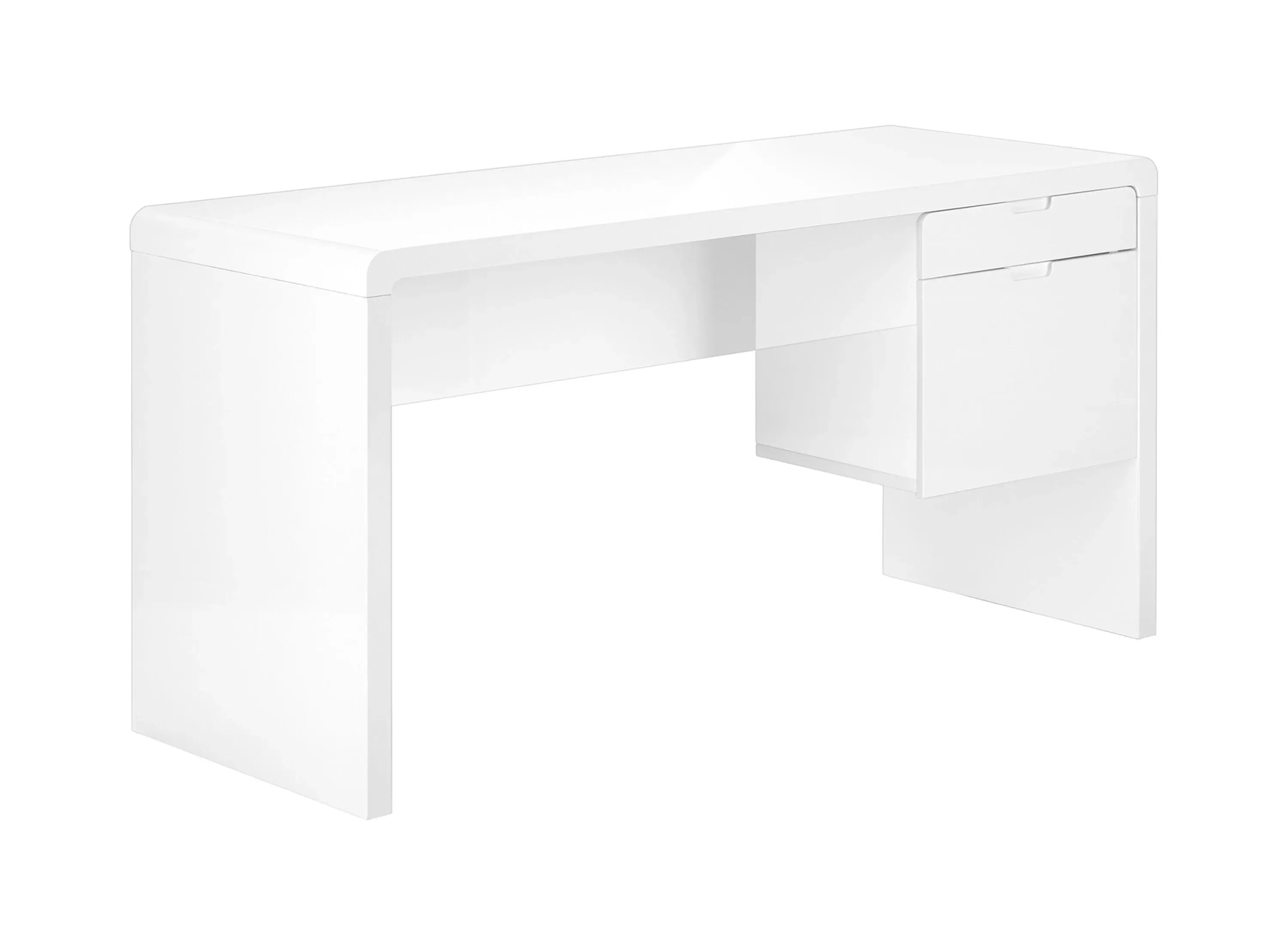 Barney Computer Desk with Two Storage Drawers in White by Monarch Specialties