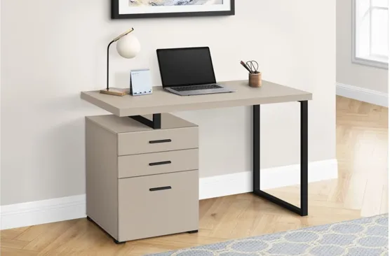 Gunnar Computer Desk in Taupe by Monarch Specialties