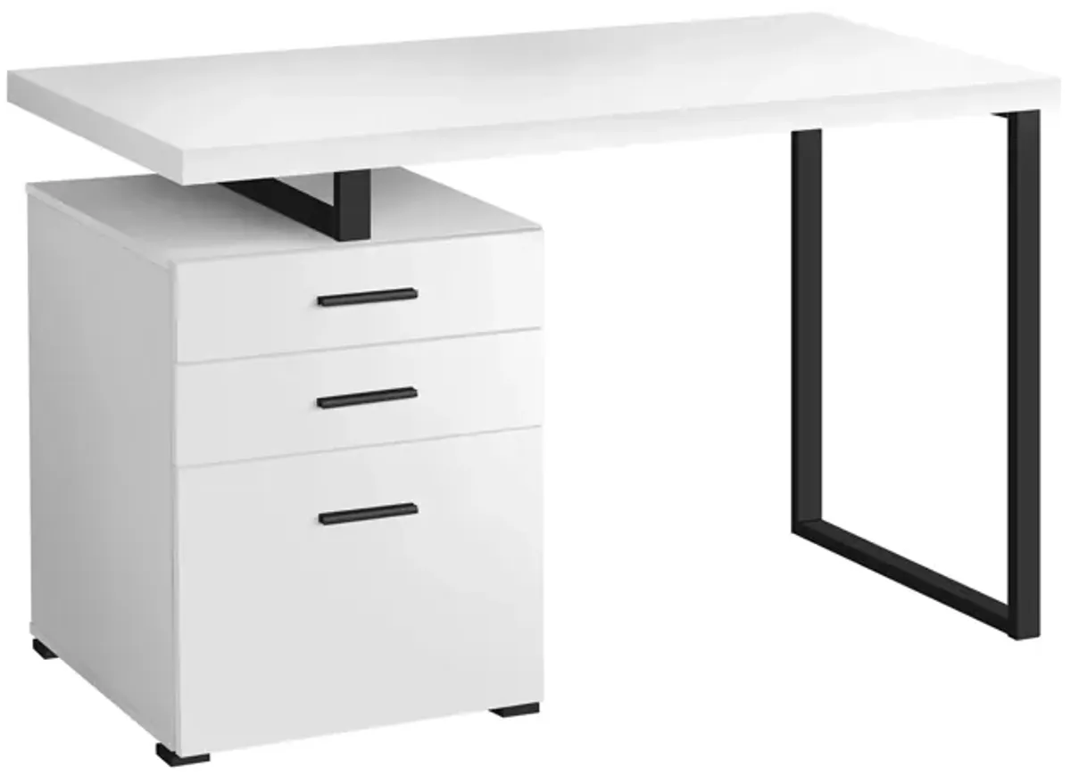 Gunnar Computer Desk in White by Monarch Specialties