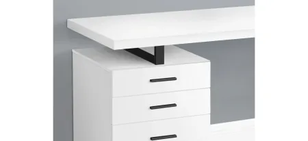 Gunnar Computer Desk in White by Monarch Specialties