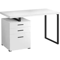 Gunnar Computer Desk in White by Monarch Specialties