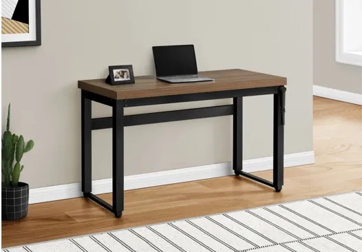 Cesar Adjustable-Height Standing Computer Desk in Walnut by Monarch Specialties