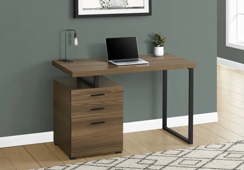 Glenn Computer Desk in Walnut by Monarch Specialties