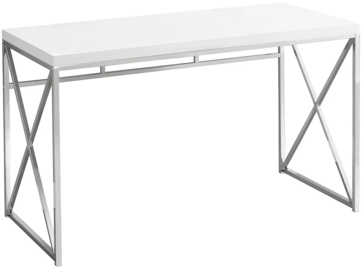 Chiara Computer Desk in White by Monarch Specialties