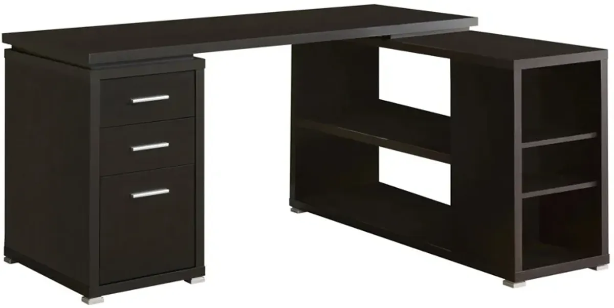 Addison L-Shaped Computer Desk in Espresso by Monarch Specialties