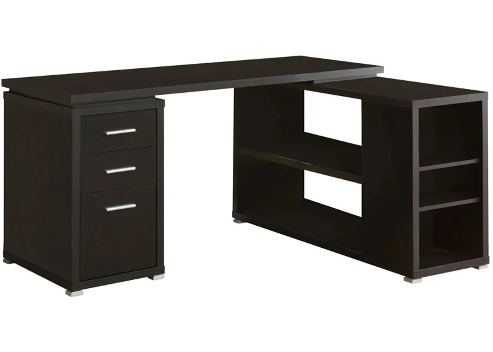 Addison L-Shaped Computer Desk in Espresso by Monarch Specialties