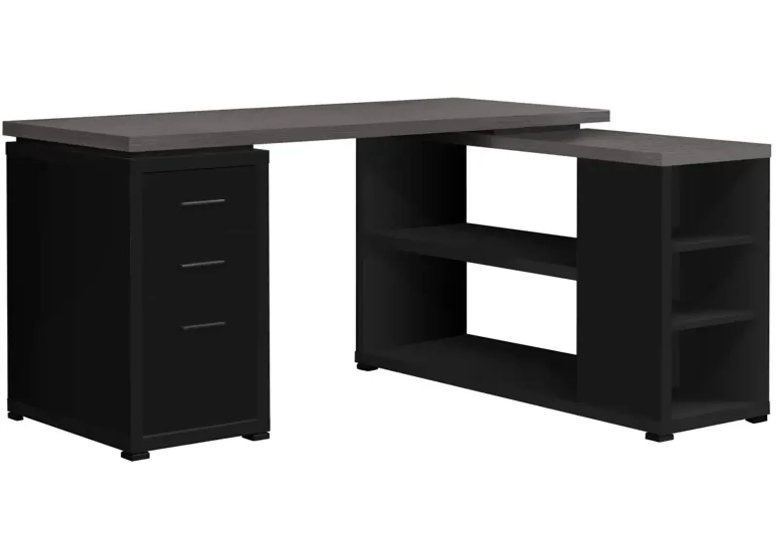 Addison L-Shaped Computer Desk in Black by Monarch Specialties