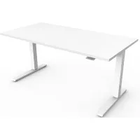 Humanscale Float 48" Adjustable Sit/Stand Computer Desk in White by Humanscaleoration