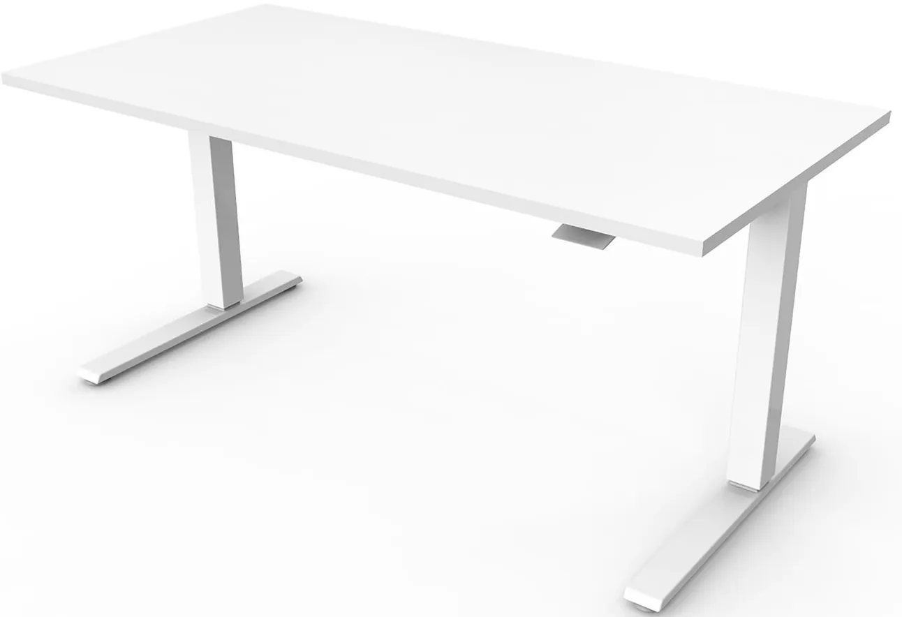 Humanscale Float 48" Adjustable Sit/Stand Computer Desk in White by Humanscaleoration