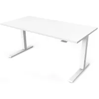 Humanscale Float 60" Adjustable Sit/Stand Computer Desk in White by Humanscaleoration