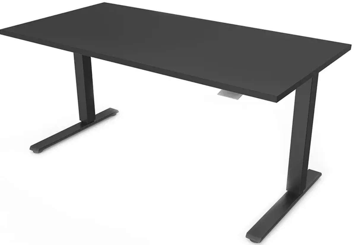 Humanscale Float 60" Adjustable Sit/Stand Computer Desk in Black by Humanscaleoration