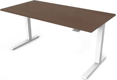 Humanscale Float 48" Adjustable Sit/Stand Computer Desk in White; Walnut by Humanscaleoration
