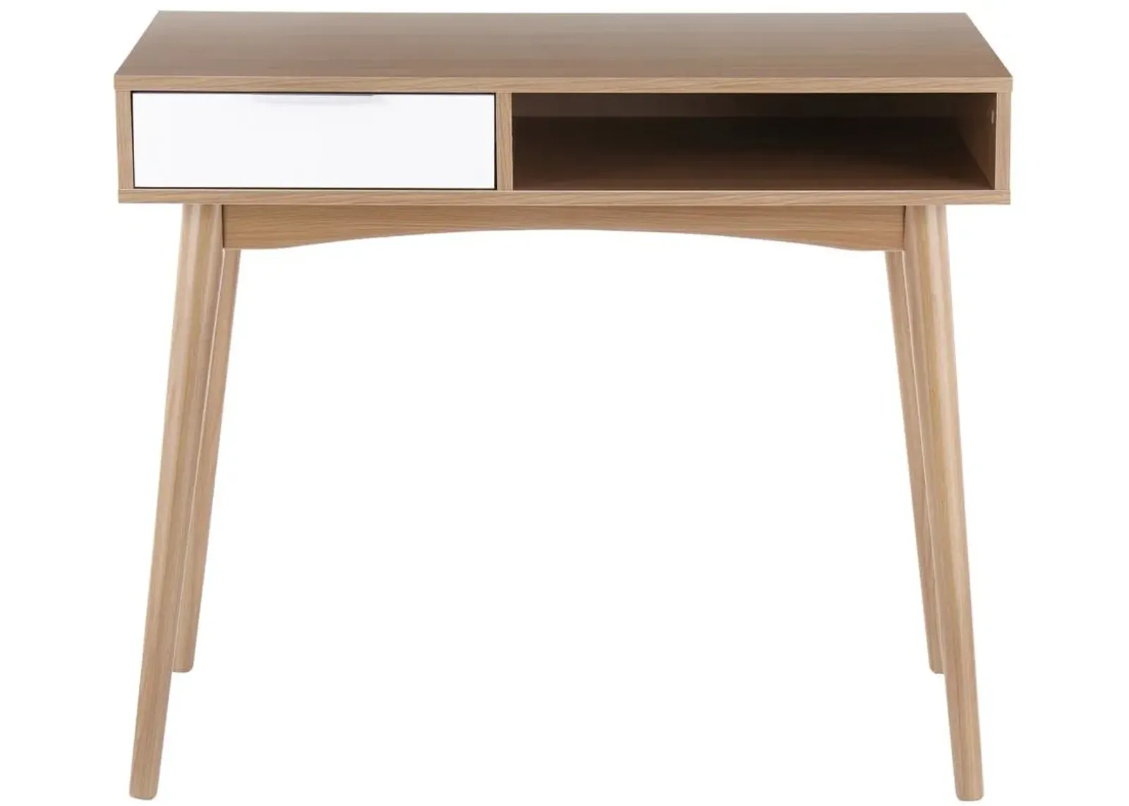 Pebble Writing Desk in White by Lumisource