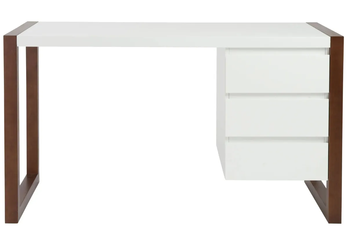 Manon Desk in White by EuroStyle