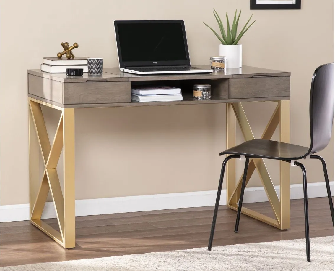 Gordon Desk in Gray by SEI Furniture