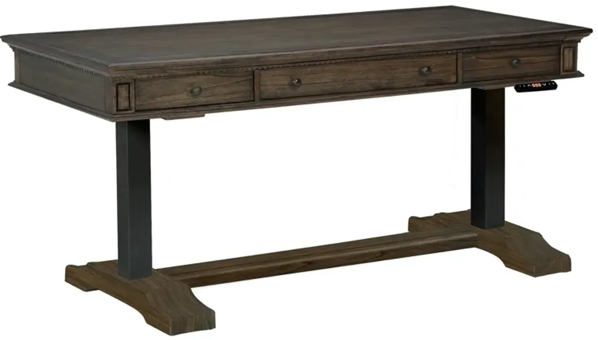 Wellington Adjustable Height Desk in WELLINGTON JAVA by Hekman Furniture Company