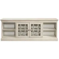 Felicity Rustic 80" Two Door TV Console in Powder white finish by Martin Furniture