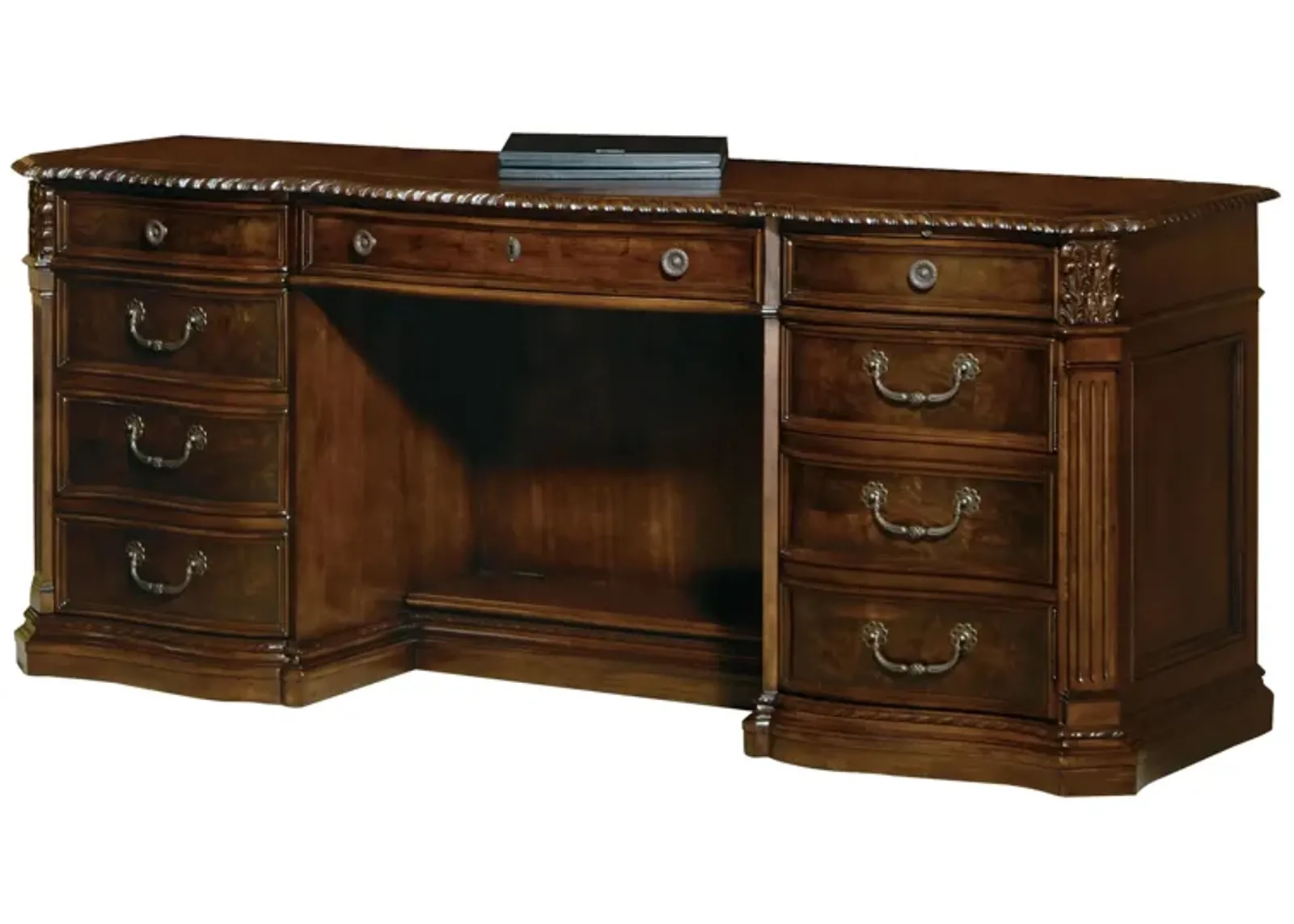 Hekman Executive Credenza in OLD WORLD WALNUT BURL by Hekman Furniture Company