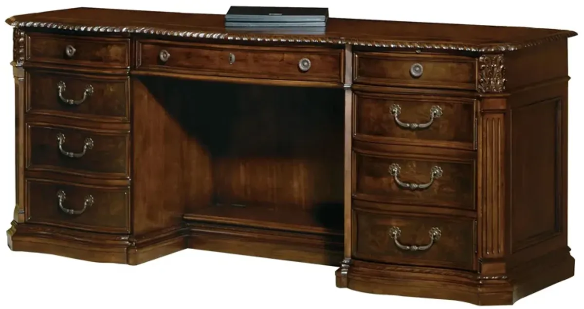 Hekman Executive Credenza in OLD WORLD WALNUT BURL by Hekman Furniture Company