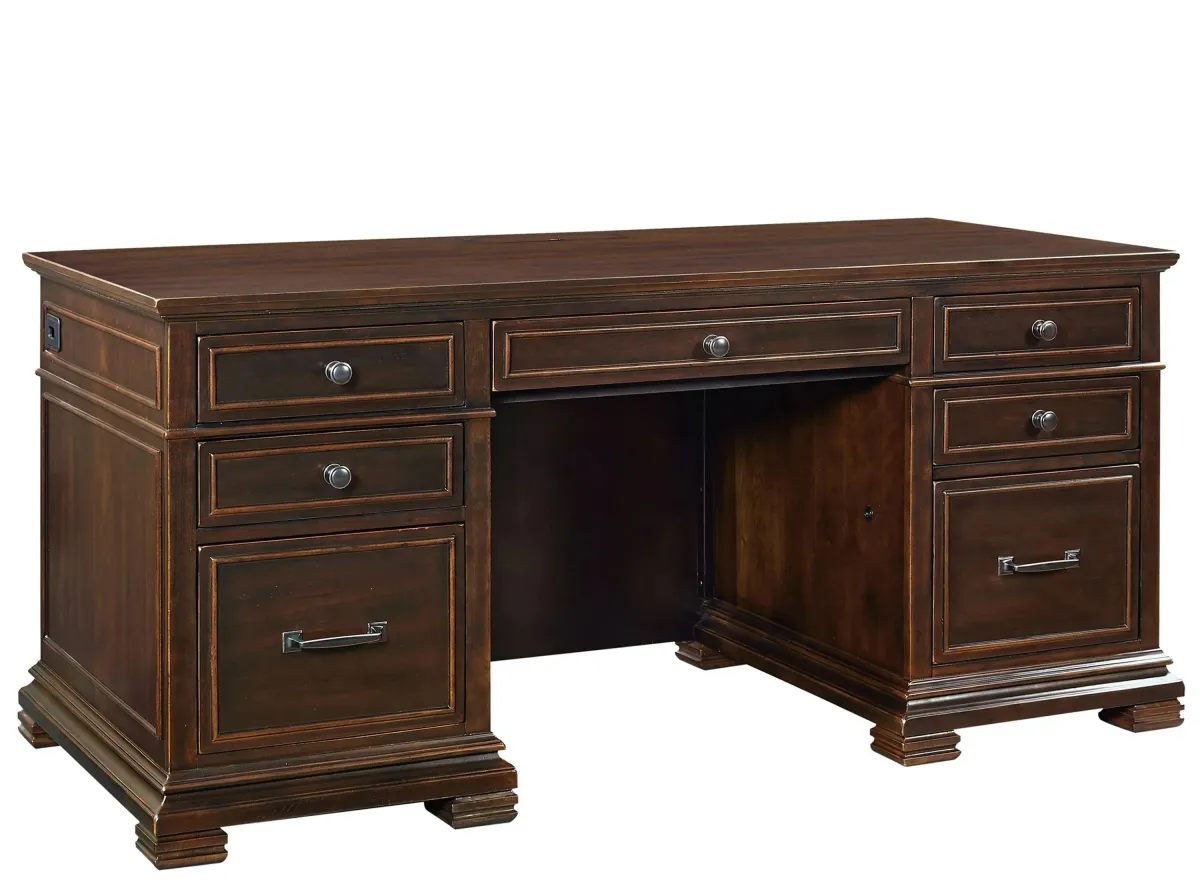 Weston Executive Desk in Brown Ale by Aspen Home