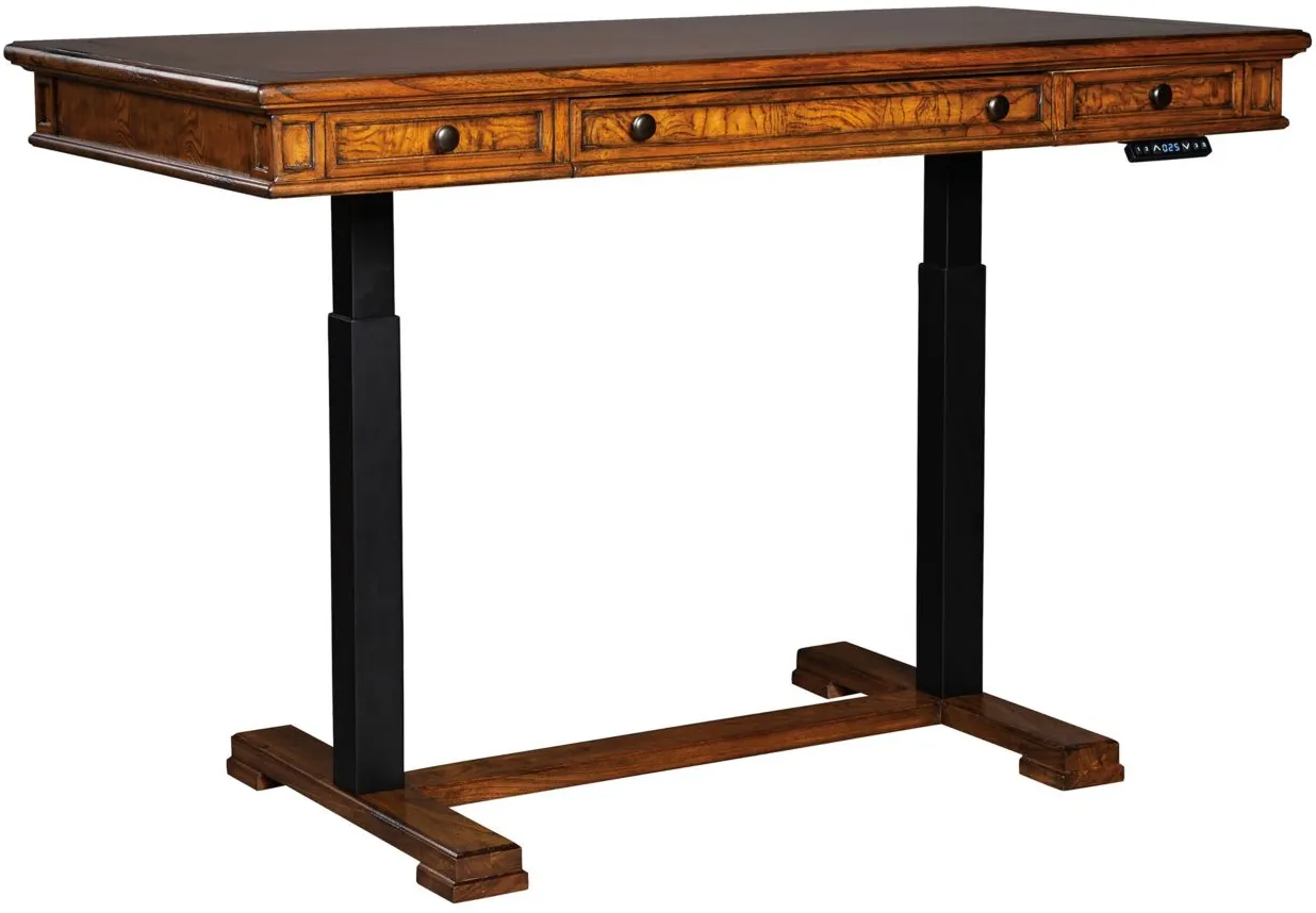 Hekman Adjustable Height Desk in URBAN ASH BURL by Hekman Furniture Company
