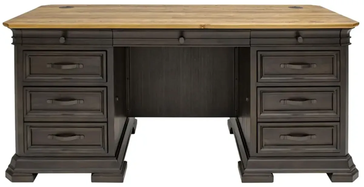 Sonoma Executive Desk in Dark Roast Finish by Martin Furniture