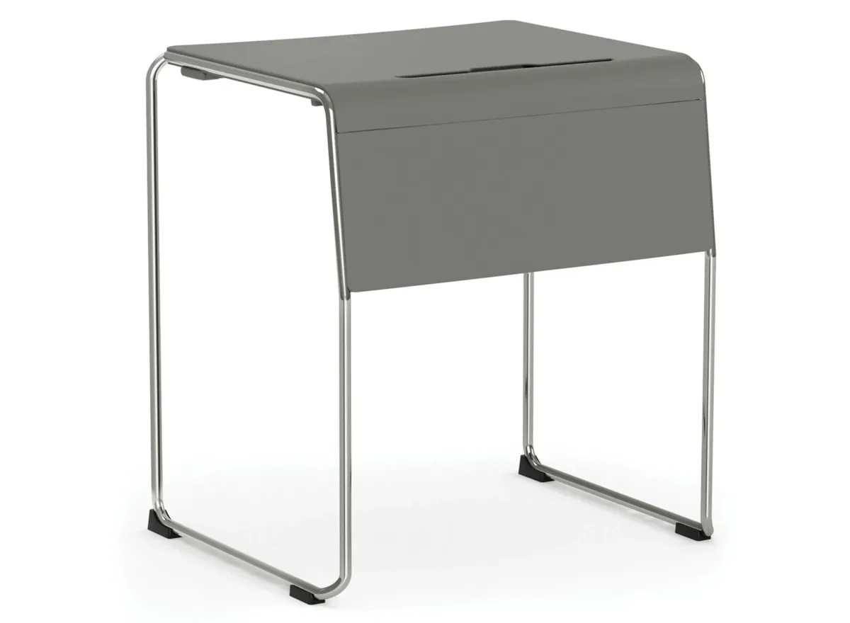 Eowthra Student Desk in Charcoal; Chrome by Coe Distributors