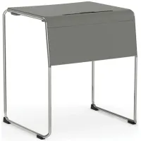 Eowthra Student Desk in Charcoal; Chrome by Coe Distributors