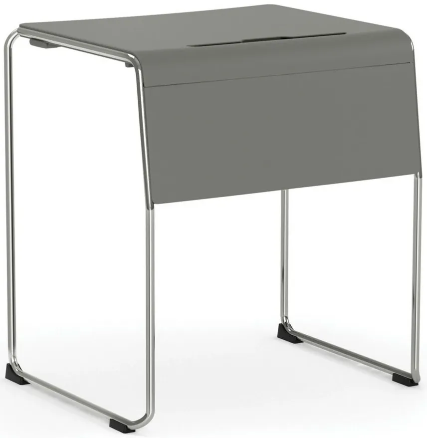 Eowthra Student Desk in Charcoal; Chrome by Coe Distributors