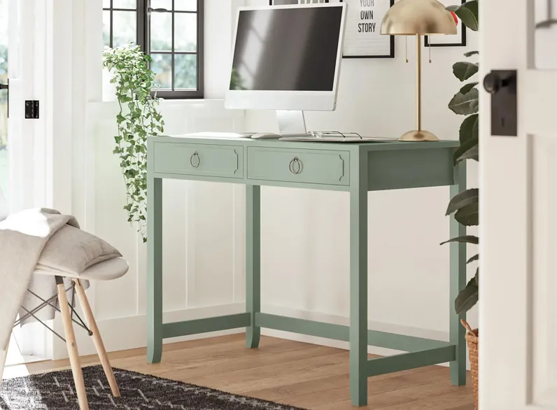 Her Majesty Writing Desk in Pale Green by DOREL HOME FURNISHINGS