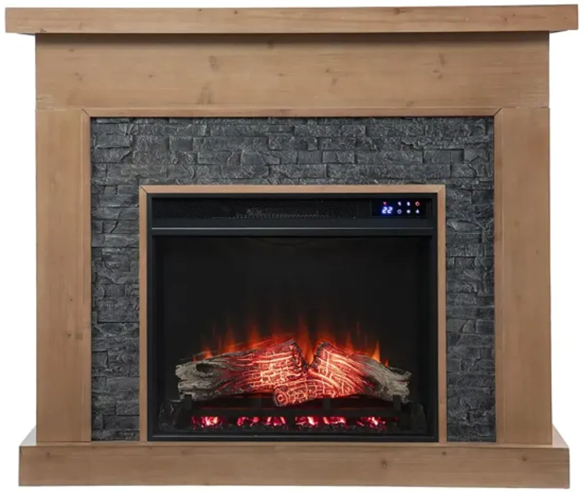 Barbe Electric Fireplace in Natural by SEI Furniture