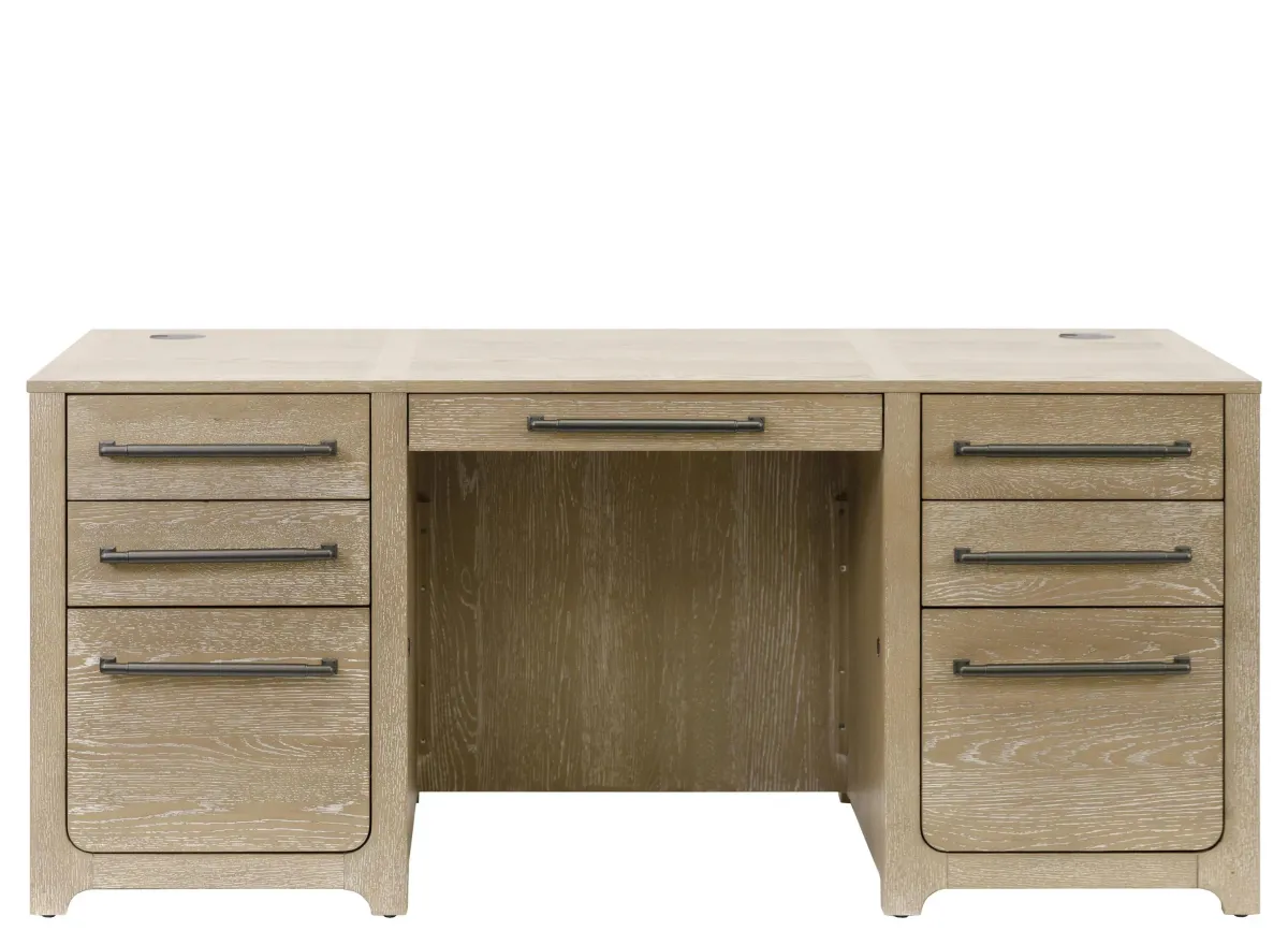 Canyon Drive Executive Desk in Light Brown by Martin Furniture